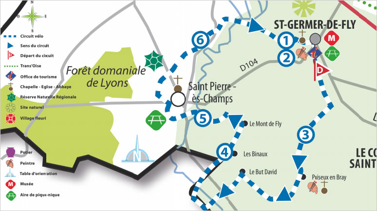 Carte randonnée à vélo